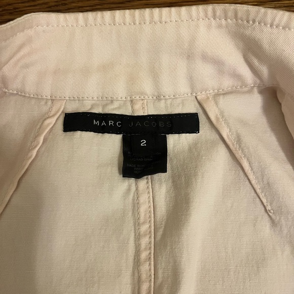 Marc Jacobs Light Pink Asymmetric Button Down Military Jacket - Picture 4 of 6